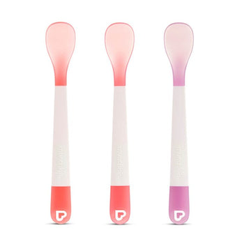 マンチキン たべたくなーる 離乳食スプーン/3本セット レッド&ピンク